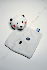 Doudou Plat/Mouchoir Ours Bleu