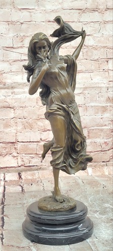 Statue sculpture bronze fleurs - statue,