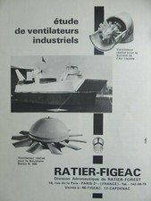 9/1968 ARTICLE 1 PAGE SEDAM BERTIN NAVIPLANE N-300 / PUB RATIER VENTILATEUR