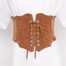 Femme Cuir Daim Ceinture Large