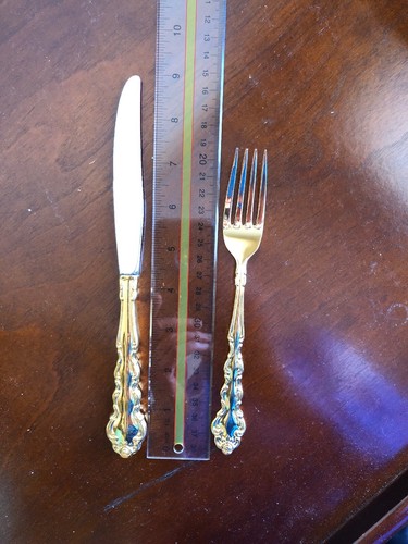 Oneida goldplated salad fork - oneida,