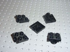 5 x LEGO black Plate 2 x 2 with Hole ref 2444 Set 10195 8088 6210 7676 7656 7191
