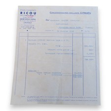 Facture achat Citroen Berline