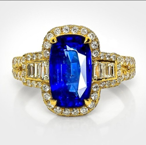 Natural sapphire ring 18ct - natural,