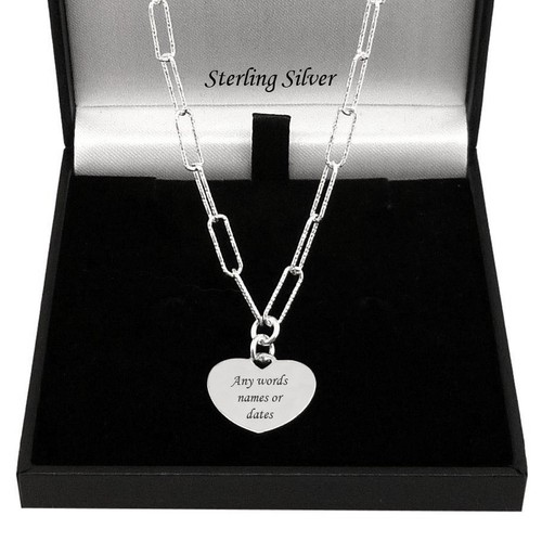 Argent sterling collier coeur - argent,