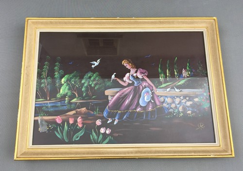 Ancien tableau dessin femme