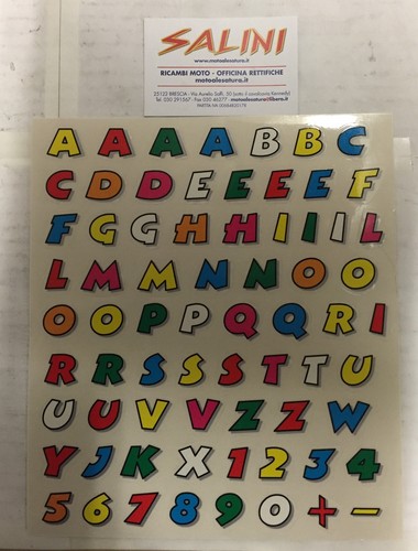 Adhésif lettres numéros - lettres,