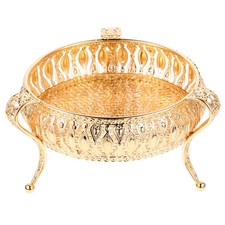  1pc Ménage Métal Plaque de fruits de bureau Snack Boîte de rangement pour la