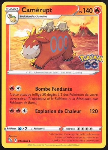Carte pokémon camérupt - pokémon,