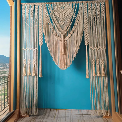 Large handwoven macrame - handwoven,
