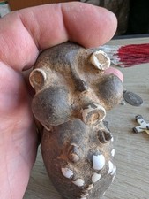 Statuette Fétiche Terre Cuite Africaine Ancienne Statue 