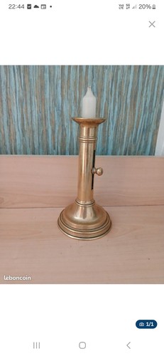 Bougeoir laiton reglable - bougeoir,