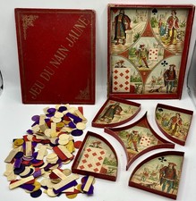 Jeu du NAIN JAUNE, boite rouge + lot jetons - J.L. Paris - 1900’s - Correct