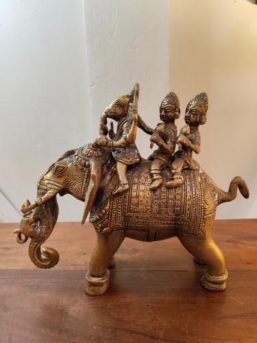 Statue bronze ganesh sur - bronze,