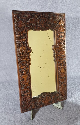 Ancien miroir bois - bois, sculpté