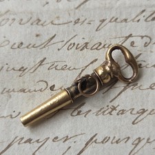 Clé de Montre de Gousset Or 18 Carats XIXè Châtelaine Charm Watch Key 19thC 