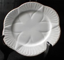 Vin Shelley OS Chine Angleterre or Blanc Bord Régence 14.9cm Pain Beurre Plaque