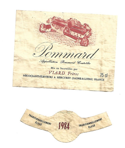 Etiquette vin pommard - de,