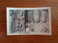 Chocolat Delespaul Vignette n° 557 - Elephanta : La Trimurti