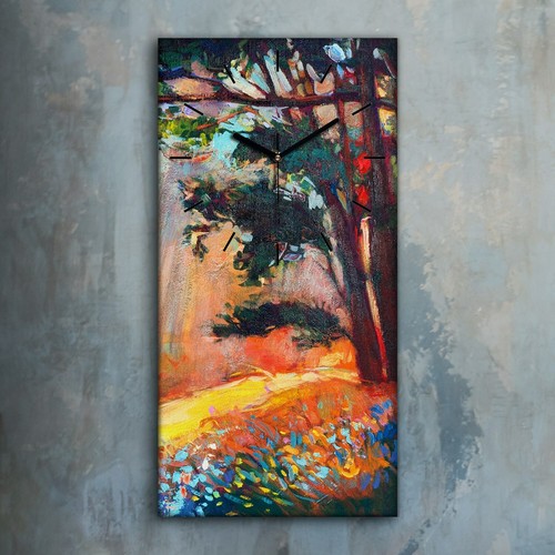 Horloge décorative sur toile