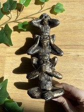 Statuette 🌙 Singes Dorés