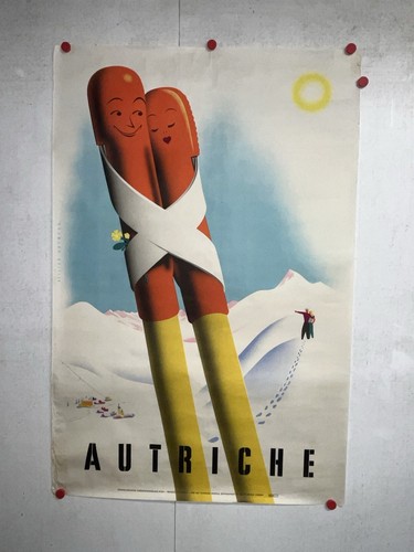 Rare affiche ancienne ski - rare,