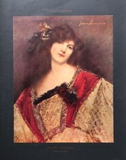 Illustration en couleurs " Desdémone" Juana Romani, 1906.