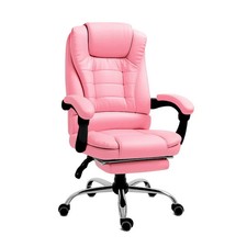Chaise de Bureau Ergonomique Présidentielle Rose RMF Pivotante Similicuir