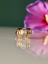 bague tank or 18 carats Diamants 