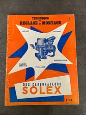 Technique de réglage et montage carburateurs SOLEX N°16A    F125