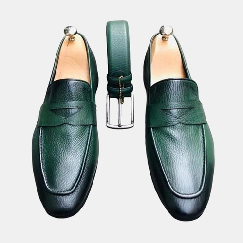 Handmade green leather - handmade,