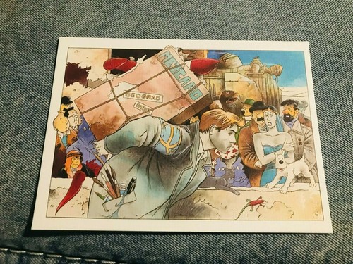 Carte postale 15x10 tintin - carte,
