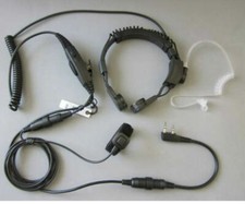 LARYNGOPHONE MILITAIRE KENWOOD AVEC DOUBLE PTT POUR WOUXUN PROFESSIONNEL...