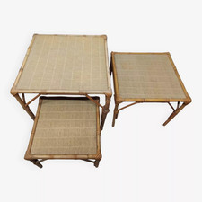 Lot de 3 tables basses Vintage