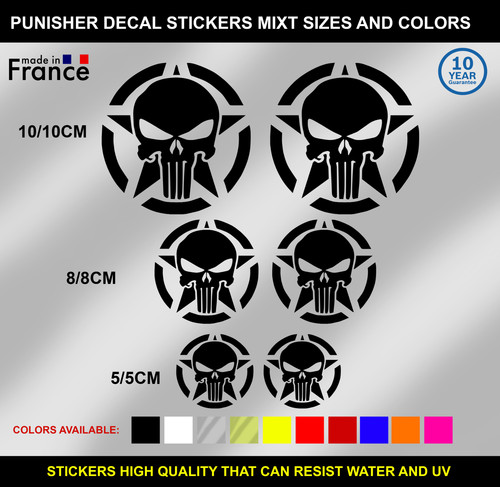 Sticker autocollant punisher