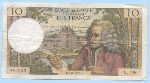 Billet francs voltaire - billet,
