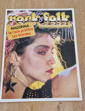 Superbe Affiche Presse 1985 MADONNA 40x30 ROCK & FOLK PLV  BUREAU TABAC poster
