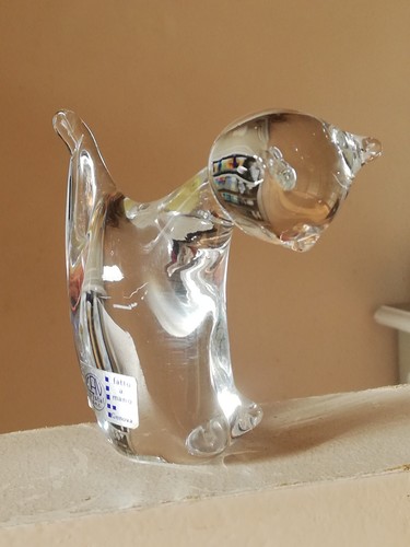 Presse papier chat cristal - papier,