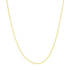 65mm Diamant Coupe Câble Chaîne Collier Véritable Solide 14K Tout or Jaune