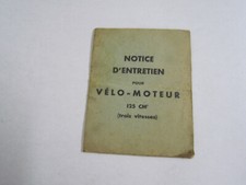 NOTICE ENTRETIEN POUR VELO