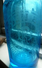 Vintage Soda Siphon Blue Glass
