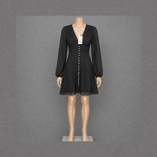Robe NA-KD noire manches