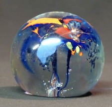 AA joli Sulfure Presse Papier fleur bleu 560g8cm Clichy Baccarat St Louis murano