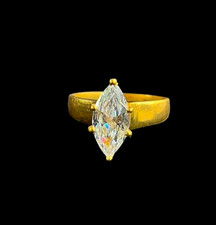 14K or Jaune Plaqué 2Ct