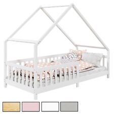 Lit cabane asymétrique pour enfant 90x190 cm en pin massif