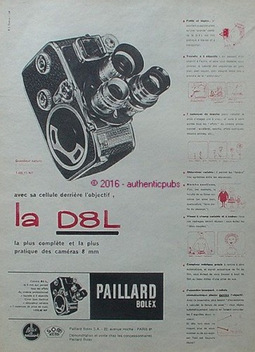 Advertisement paillard bolex - paillard,
