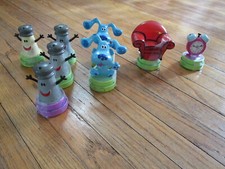 BLUES CLUES RUBBER STAMPS vtg Thinking Chair Mr Salt Mrs Pepper Tickety Tock