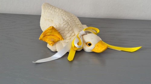 Figurine oie canard - figurine, blanc