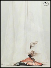 1990's Footwear Valentino Magazine Print Ad Women Fashion Long Legs shoes -2pg