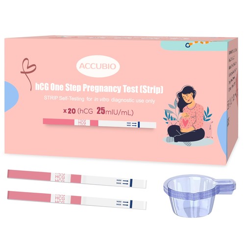 Pregnancy test strips with - test,